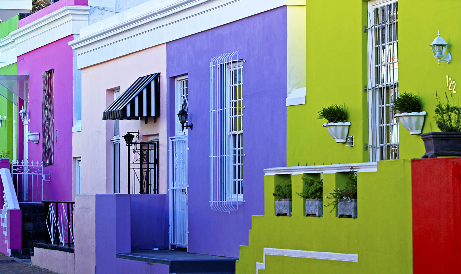 Ornately decorated houses in Bo'Kaap