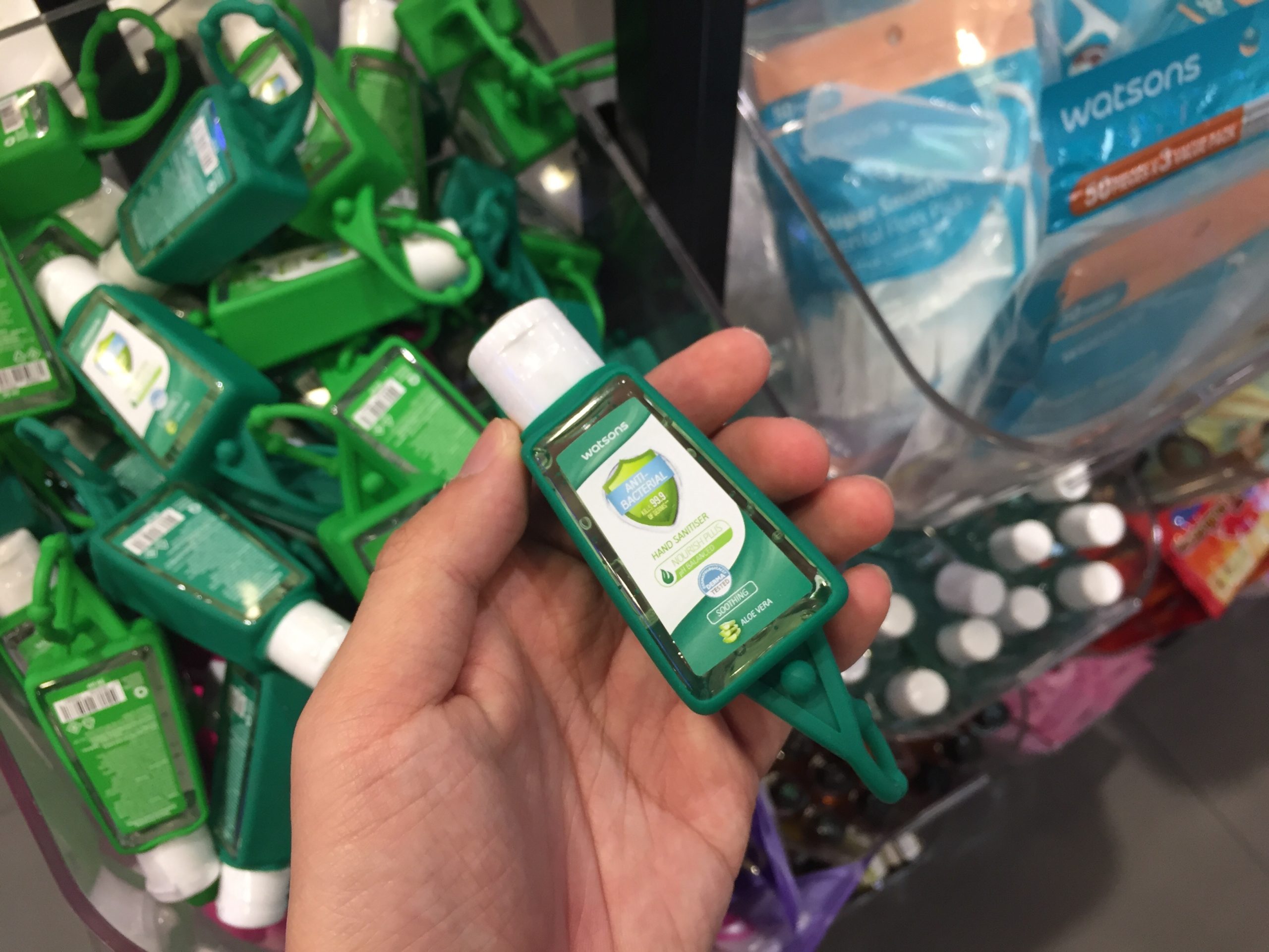 Hand sanitiser at Watsons 