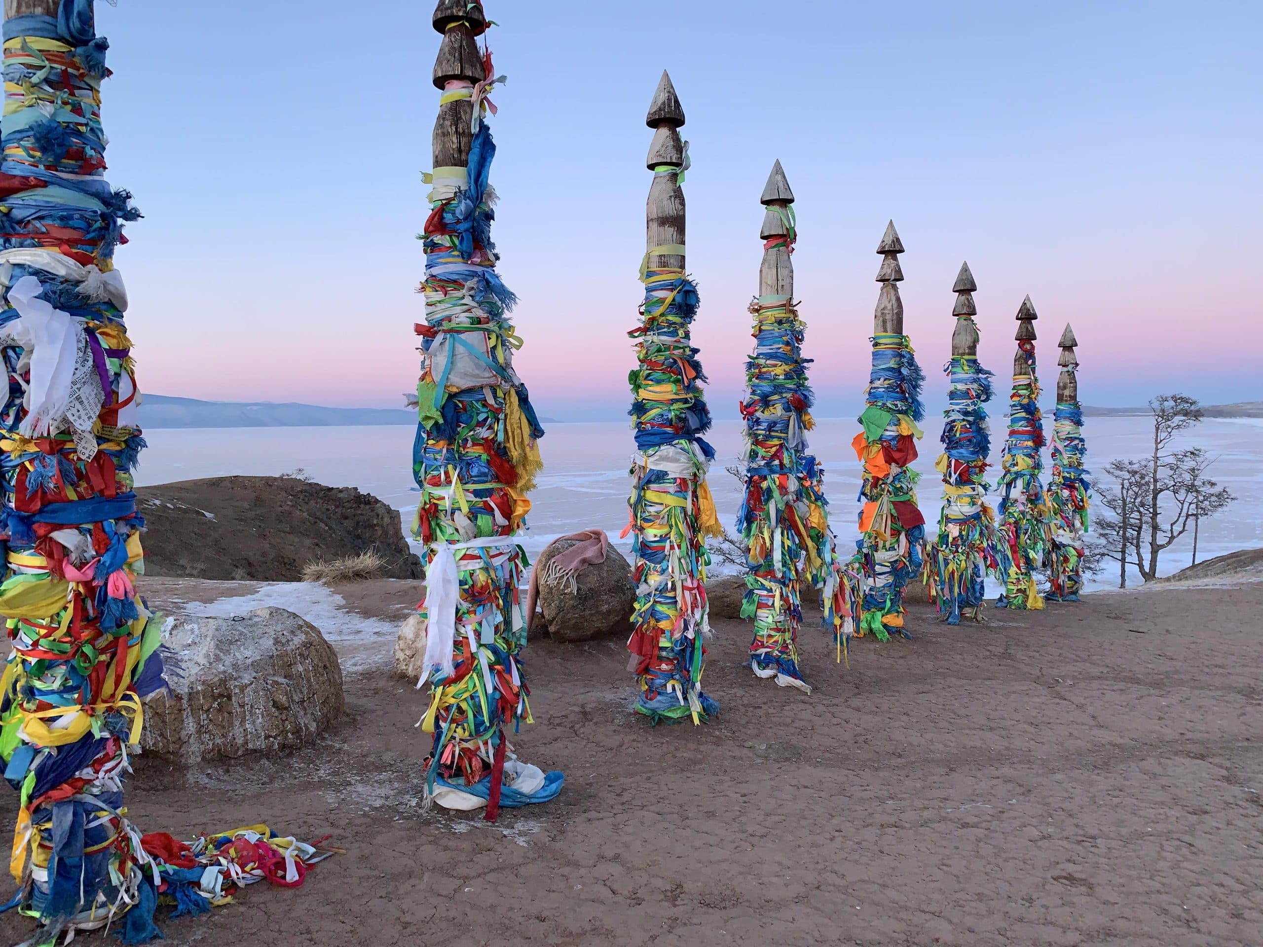 Buryat shaman poles