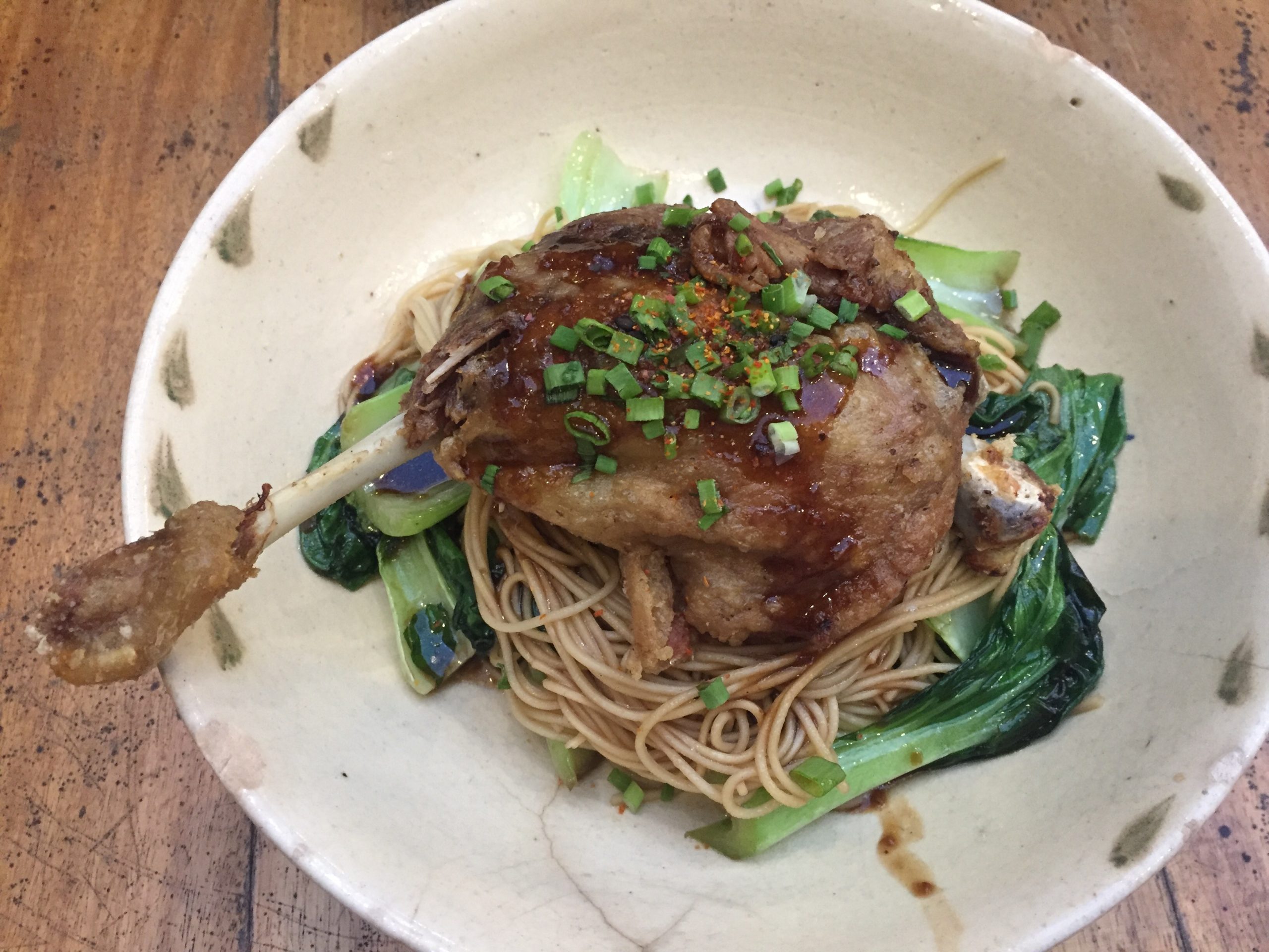 Confit duck with noodles at Saigonese eatery in Phu Quoc