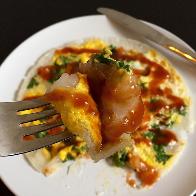 Oyster omelette in Taiwan