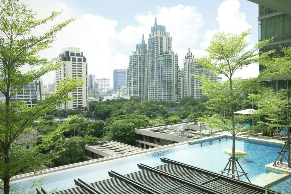 Poolside view at Sivatel Bangkok