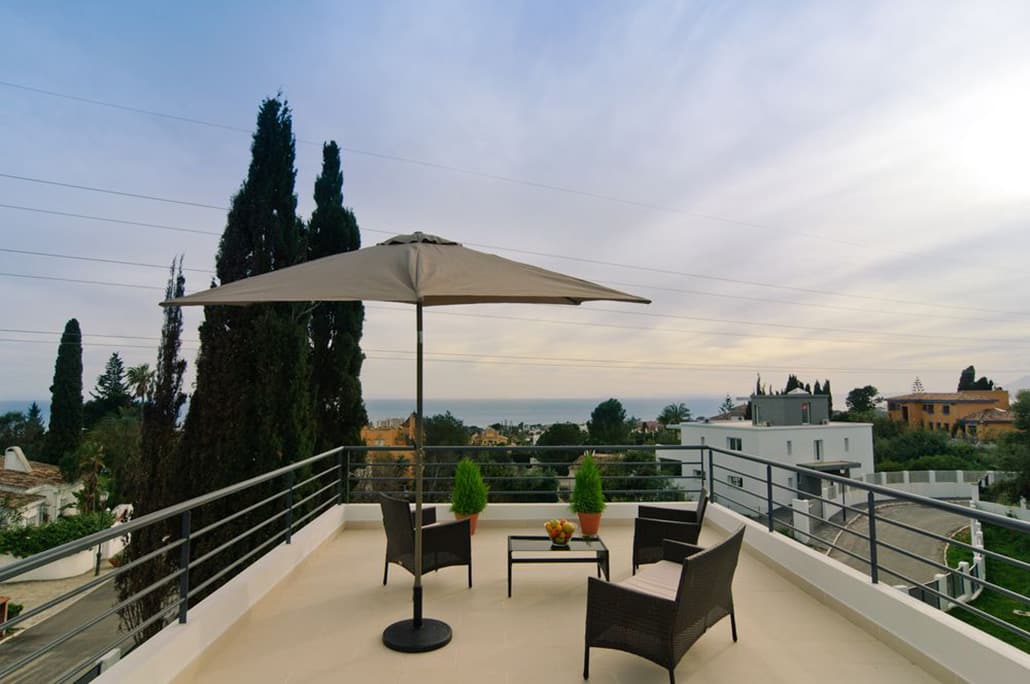 Rooftop views from Villa El Rosario, Malaga