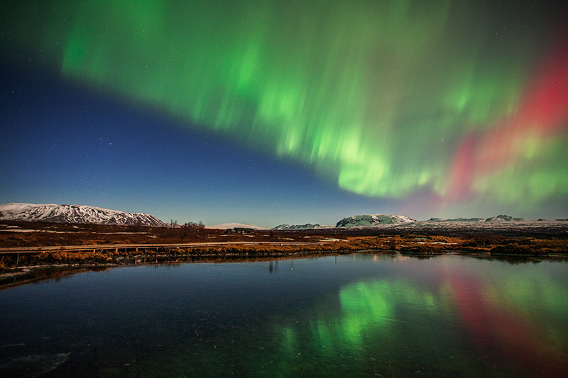 Gullfoss-northern-lights-iceland