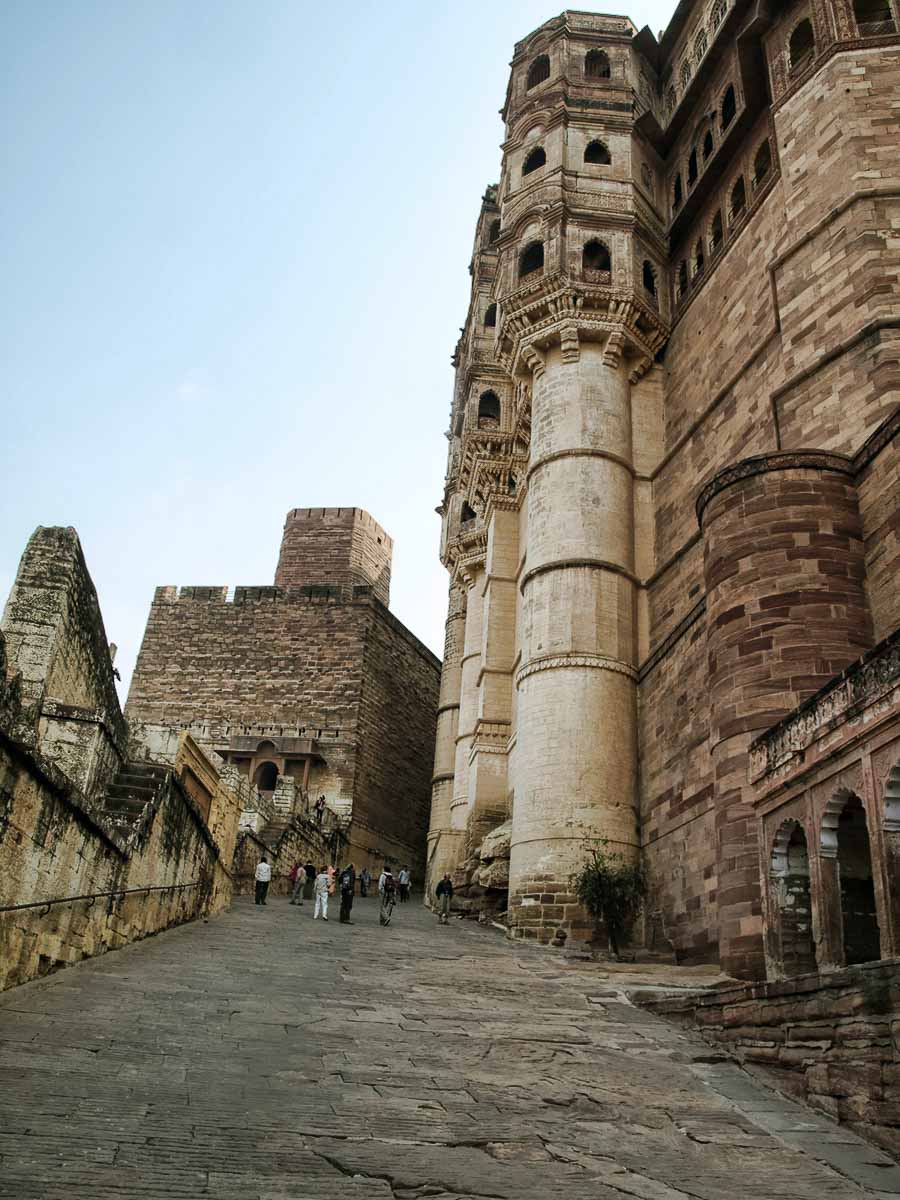 Ramp leading up to Mehrangarh Fort, Jodphur